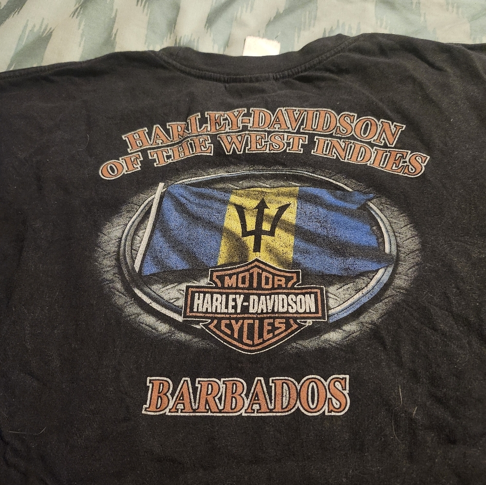 Harley Davidson The West Indies Barbados Graphic T-Shirt Men's Size Large - Picture 9 of 9
